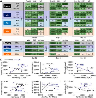 The time-course linkage between hemolysis, redox, and metabolic parameters during red blood cell storage with or without uric acid and ascorbic acid supplementation